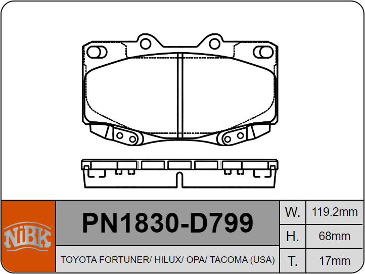 Producto NiBK PN1830