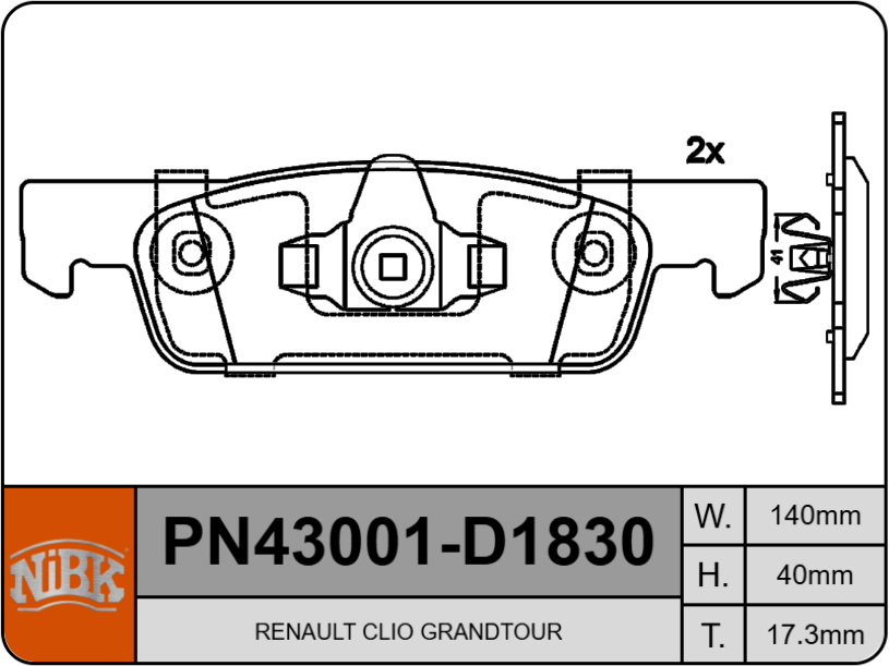 Producto NiBK PN43001