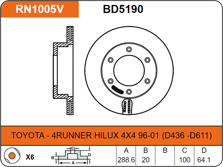 Producto NiBK RN1005V