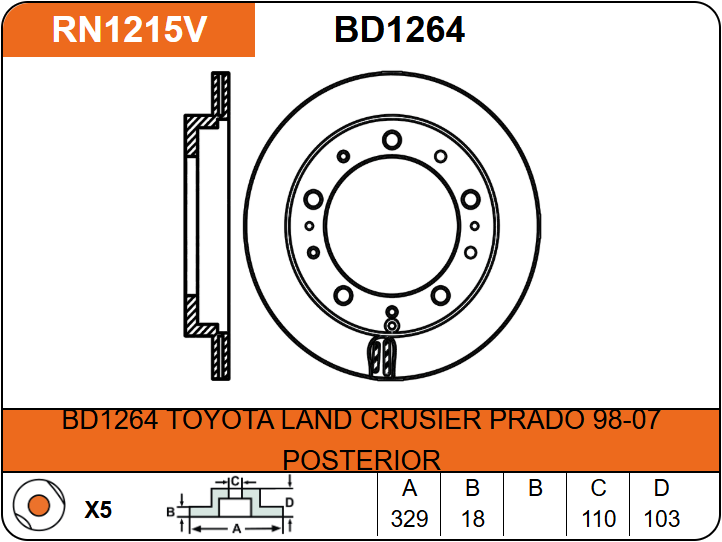 Producto NiBK RN1215V