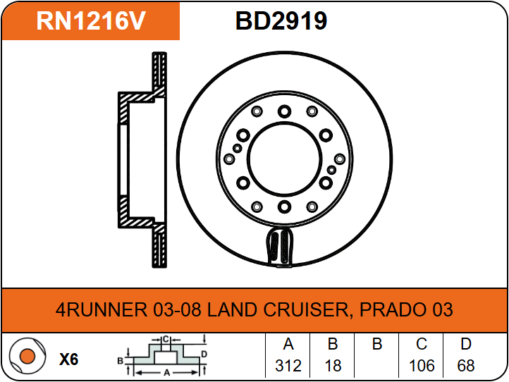 Producto NiBK RN1216V