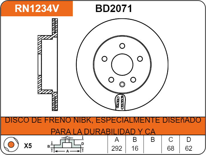 Producto NiBK RN1234V
