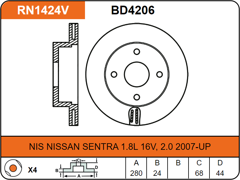Producto NiBK RN1424V