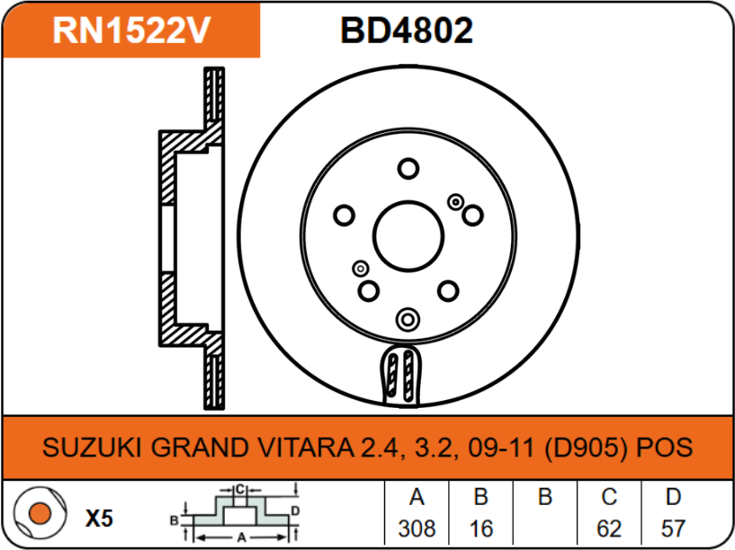 Producto NiBK RN1522V