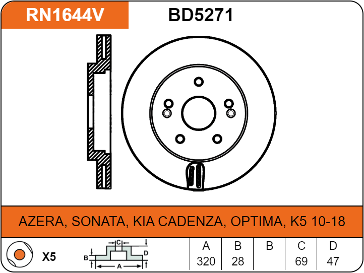 Producto NiBK RN1644V
