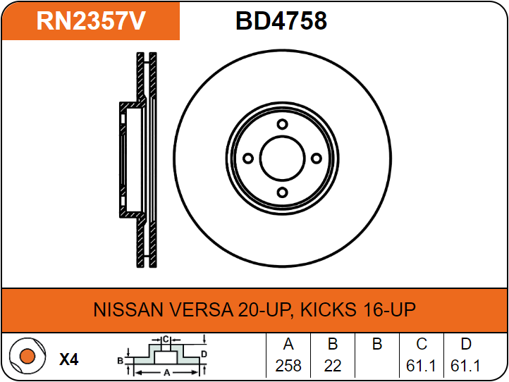 Producto NiBK RN2357V