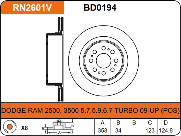 Producto NiBK RN2601V
